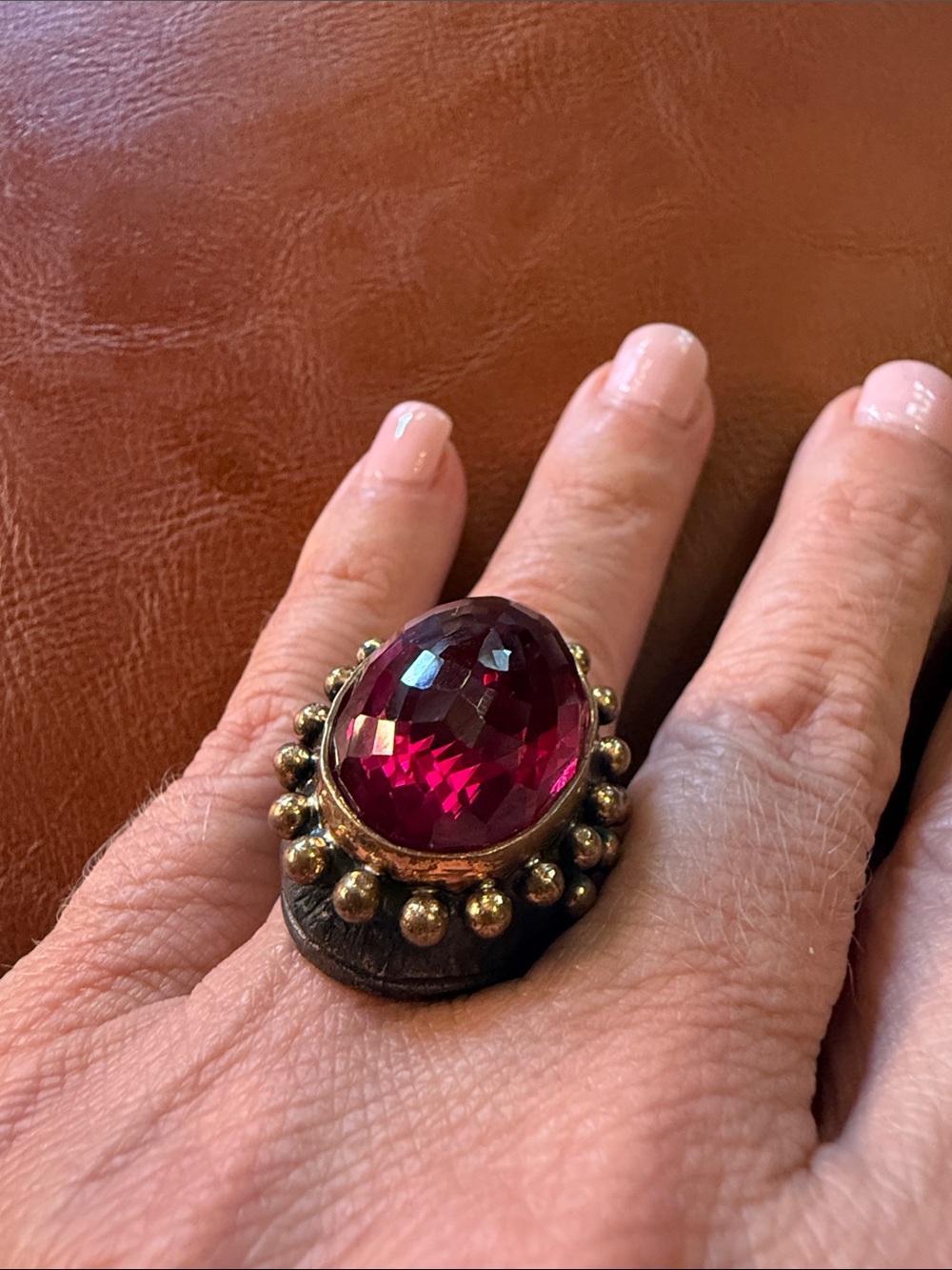 Statement Red Gemstone Cocktail Ring